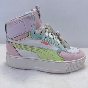 Puma Girls Karmen Rebelle Mid Multicolor Basketball Shoes Size 5